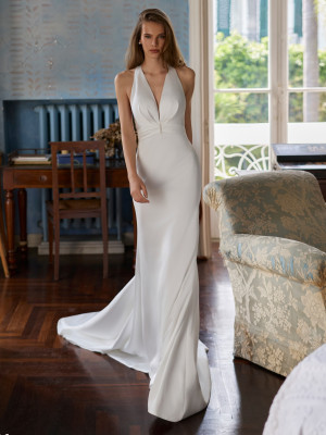 Rochie de mireasă simplă din satin KAMILFO by Monreal