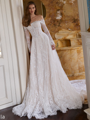 Rochie de mireasă A-line din dantela VANILA by Monreal