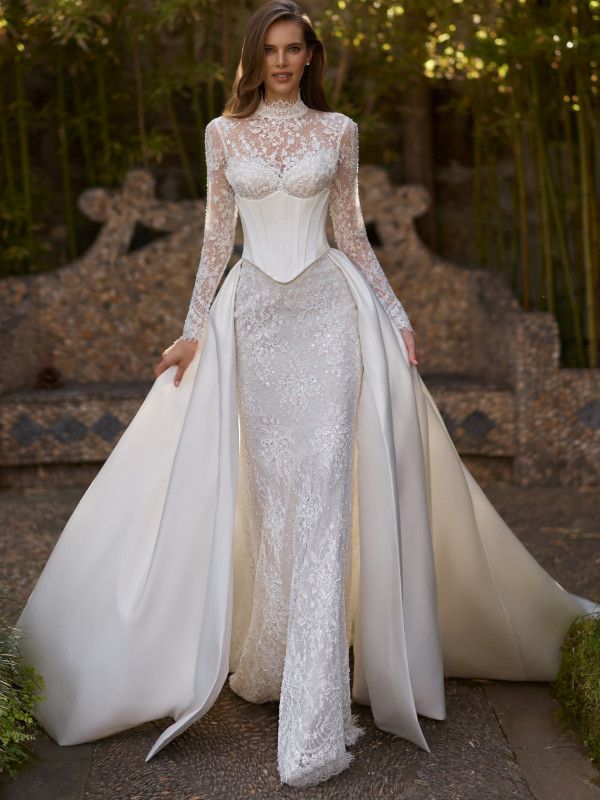 Rochie de mireasă sirenă cu trenă detașabilă TEODORA