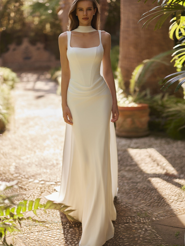 Rochie de mireasă sirenă din crep TOMMY by Rillianse