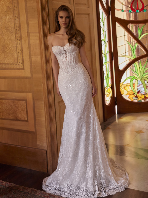 Rochie de mireasă sirenă cu mânecă CAYENE by Monreal