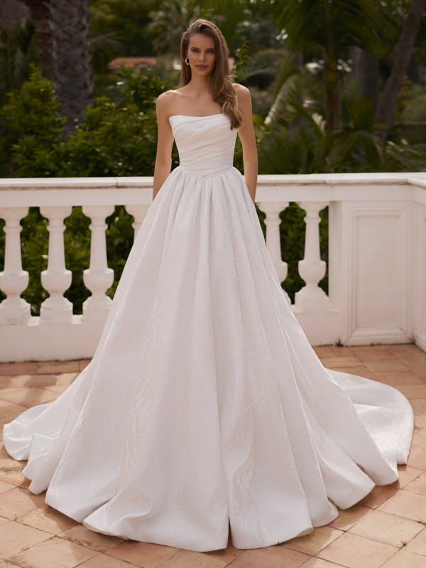 Rochie de mireasă prințesă satin PUDRA by Monreal