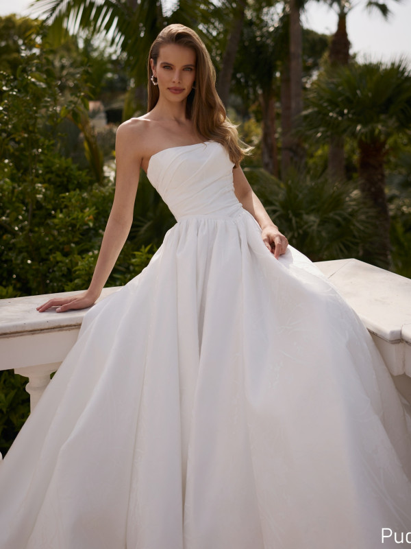 Rochie de mireasă prințesă satin PUDRA by Monreal