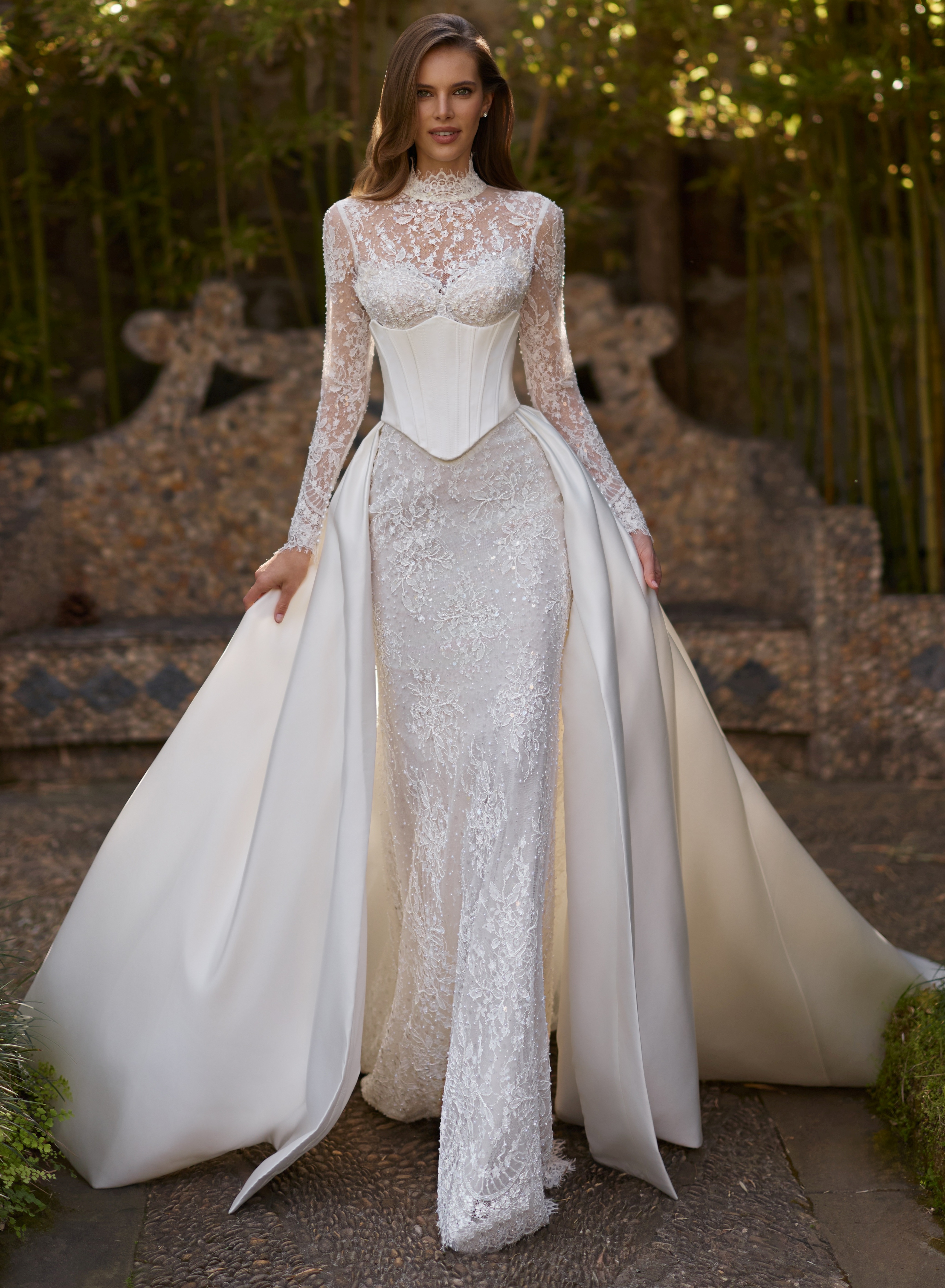 Rochie de mireasă sirenă cu trenă detașabilă TEODORA
