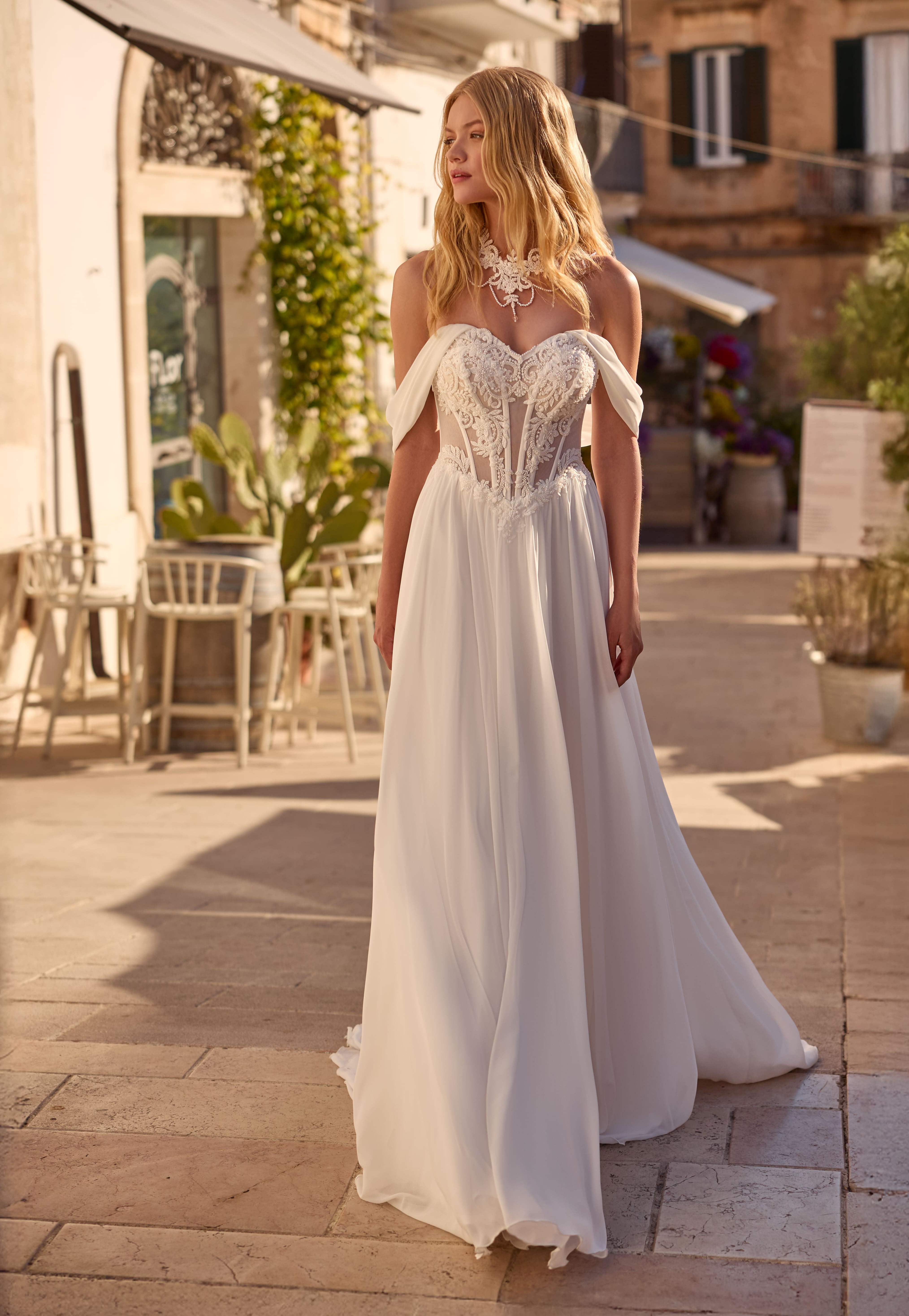 Rochie de mireasa din voal Elite Bridal LD1966