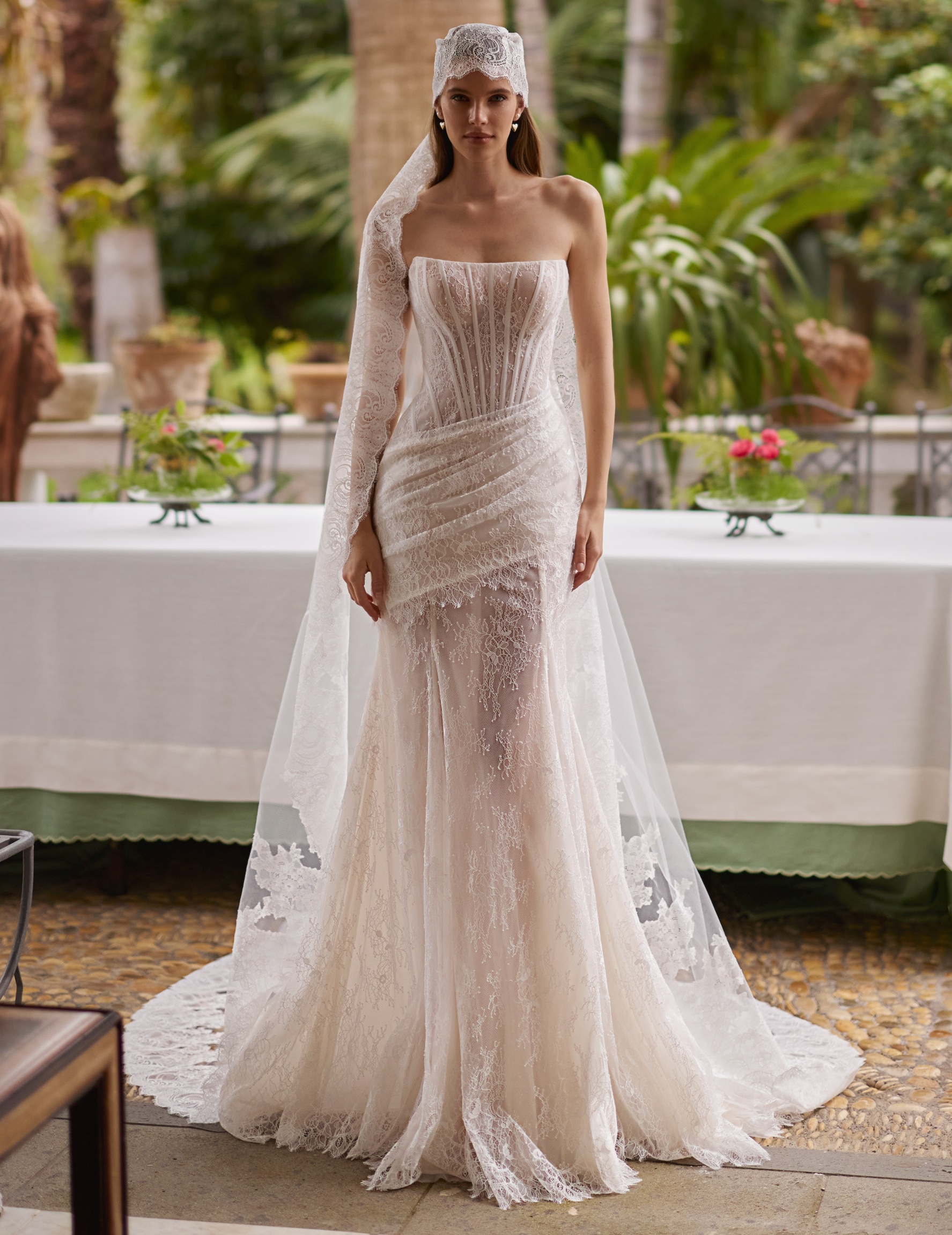 Rochie de mireasa scurta cu fusta lunga CALVIN by Monreal