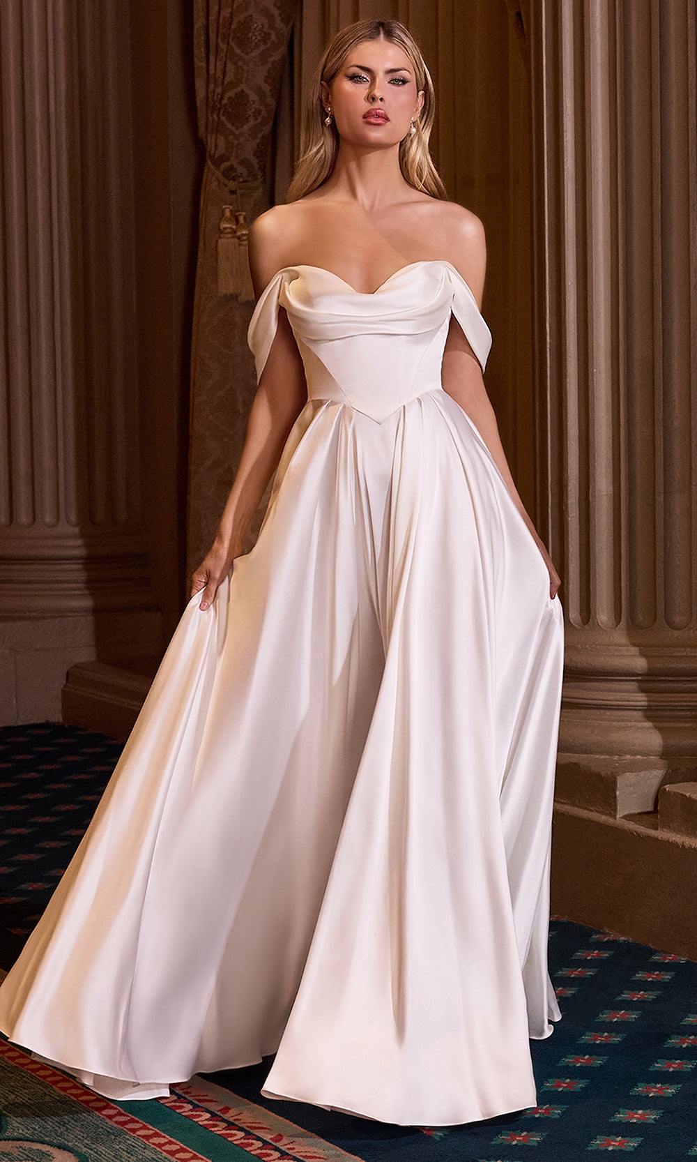 Rochie de cununie satin DAVINCI 7449